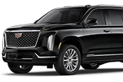 Front view of a black Cadillac Escalade ESV premium SUV