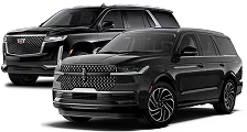 Two black luxury SUVs